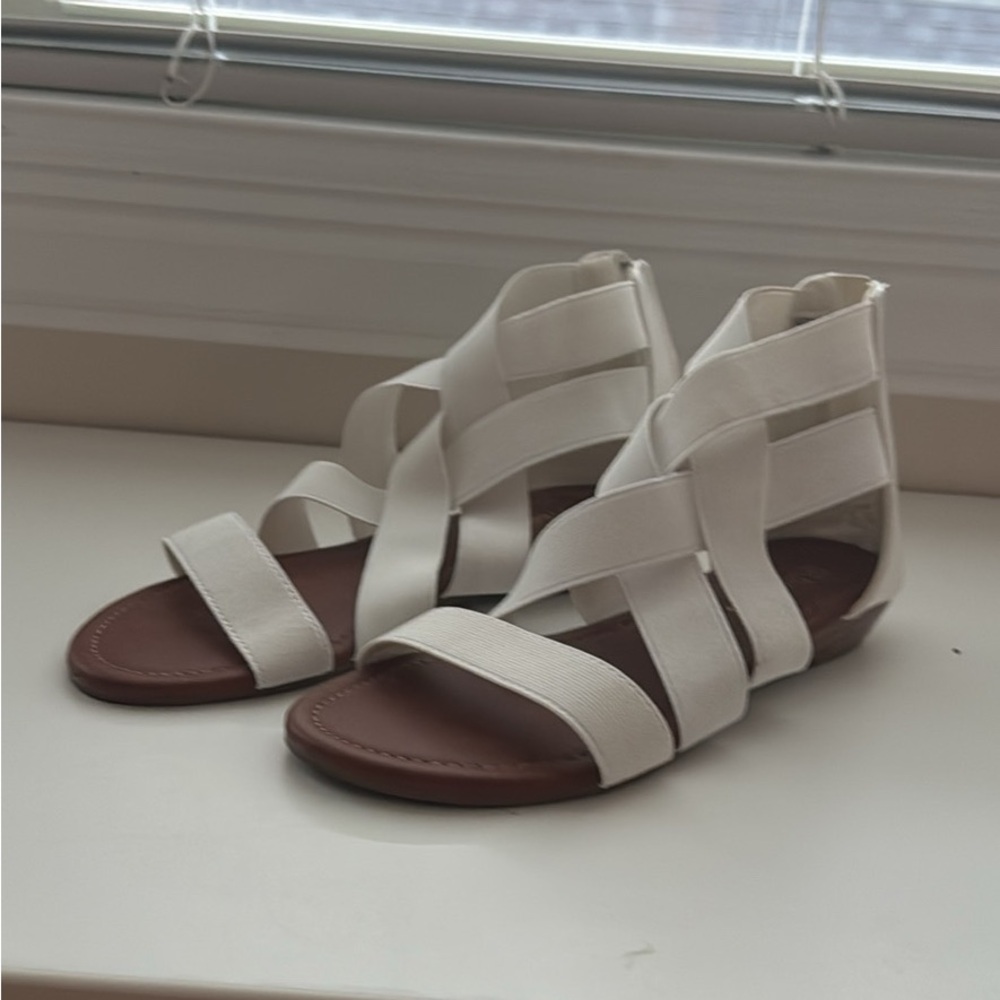 Women's White Strappy Sandals